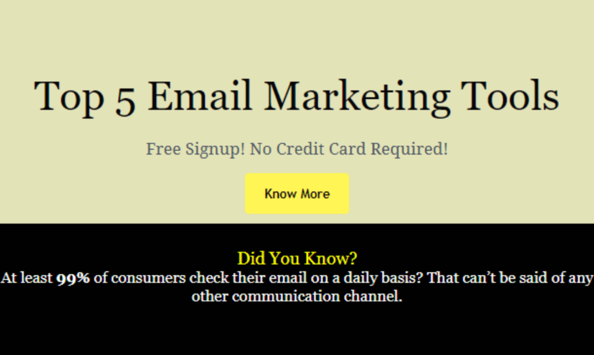 Top 5 Email Marketing Tools